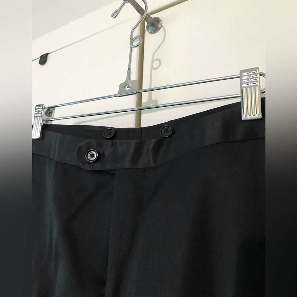(3B) Men’s Black Tuxedo Pants 34W - Picture 3 of 7